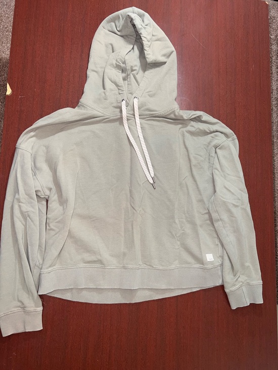 Vuori Tops - Vuori Sage Green Pullover Hoodie with Striped Drawcords